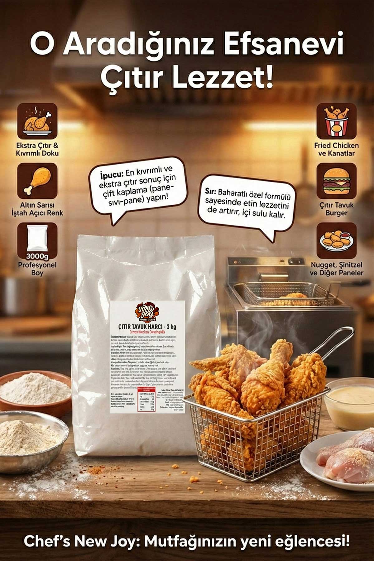 Çıtır Tavuk Pane Harcı