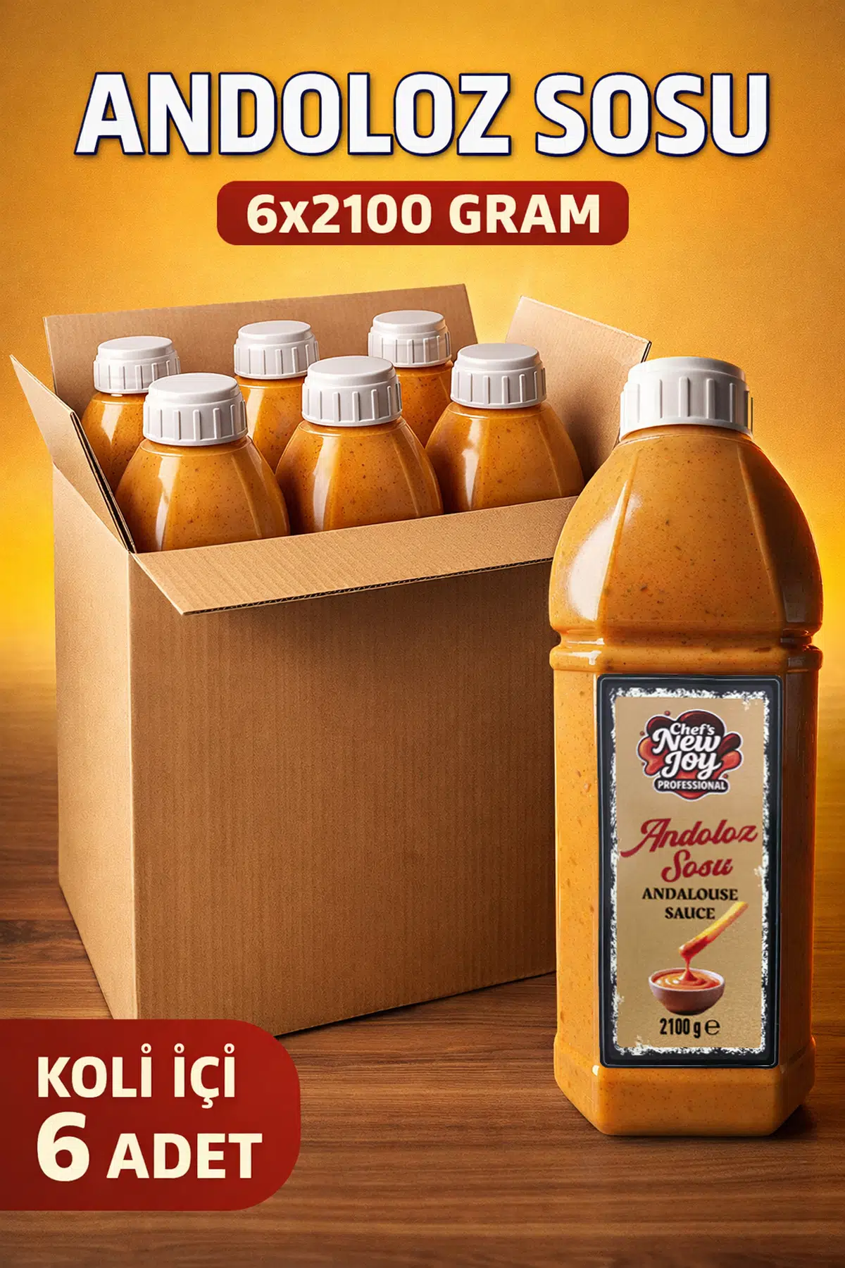 Andoloz Sosu 2100 G x 6 Adet - 1 Koli (Koli Bazlı Avantaj Paketi)
