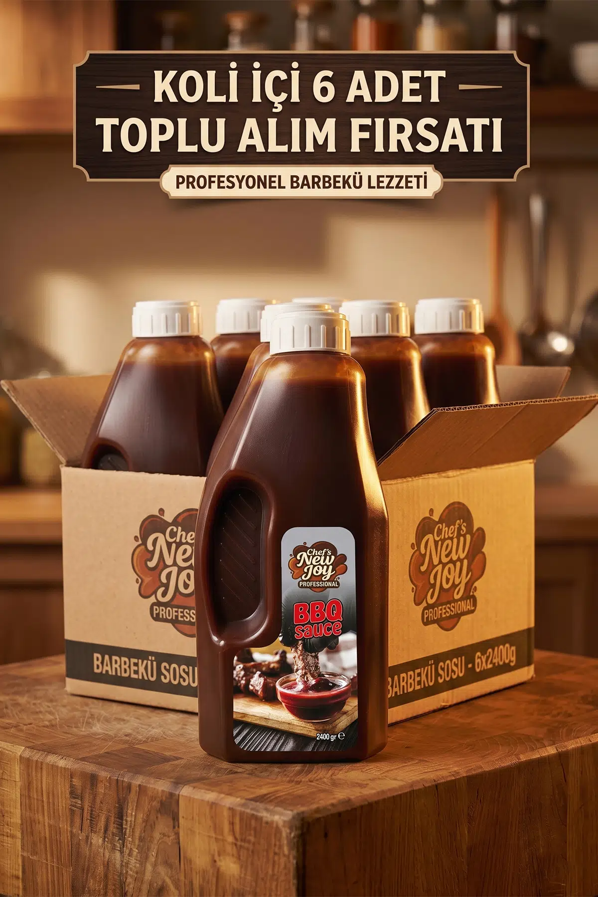 Barbekü Sosu 2400 G x 6 Adet - 1 Koli (Koli Bazlı Avantaj Paketi) BBQ Sauce
