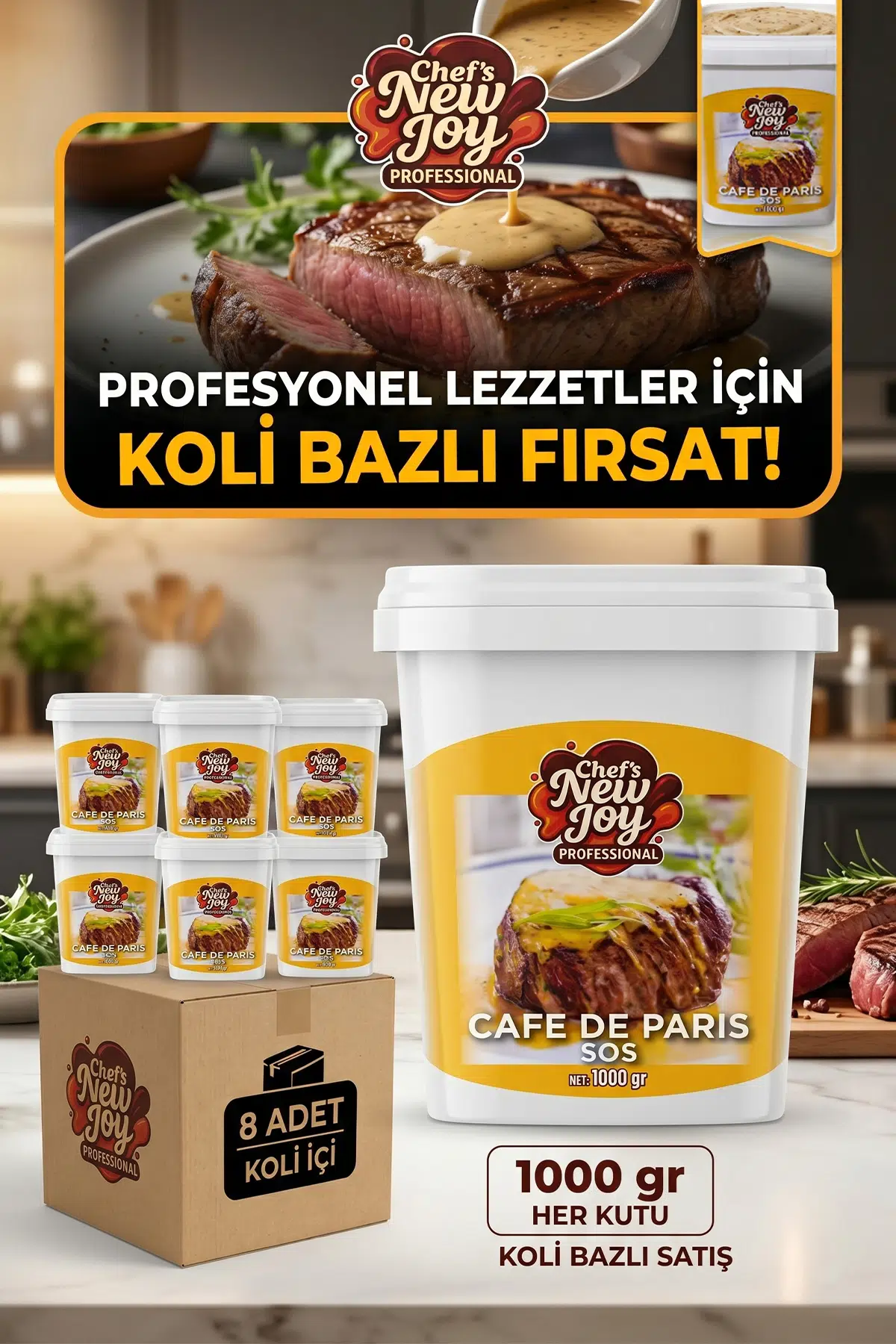 Cafe de Paris Sos 1000 G X 8 Adet - 1 Koli (Koli Bazlı Avantaj Paketi)
