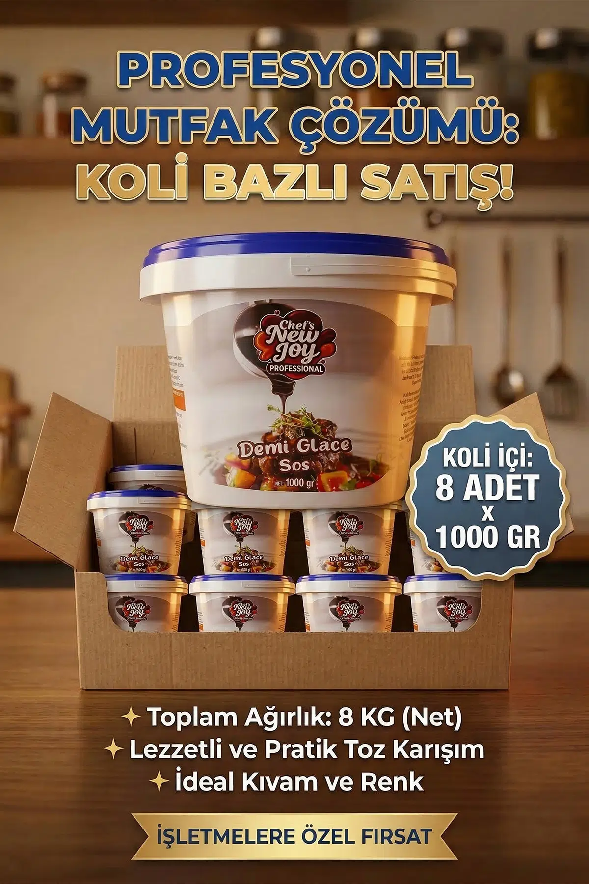 Demi Glace Sos 1000 G X 8 Adet - 1 Koli (Koli Bazlı Avantaj Paketi)
