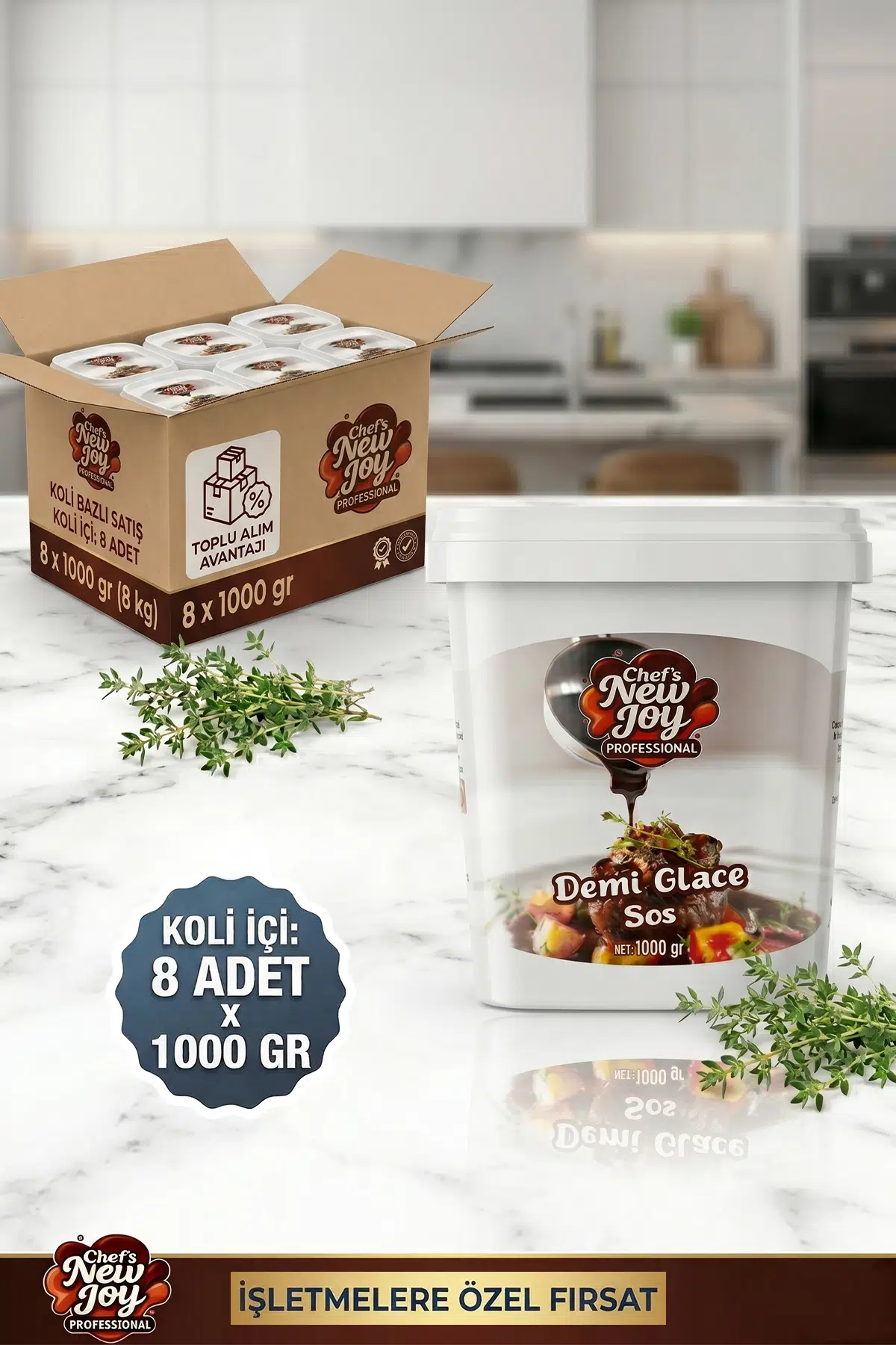 Demi Glace Sos 1000 G X 8 Adet - 1 Koli (Koli Bazlı Avantaj Paketi)