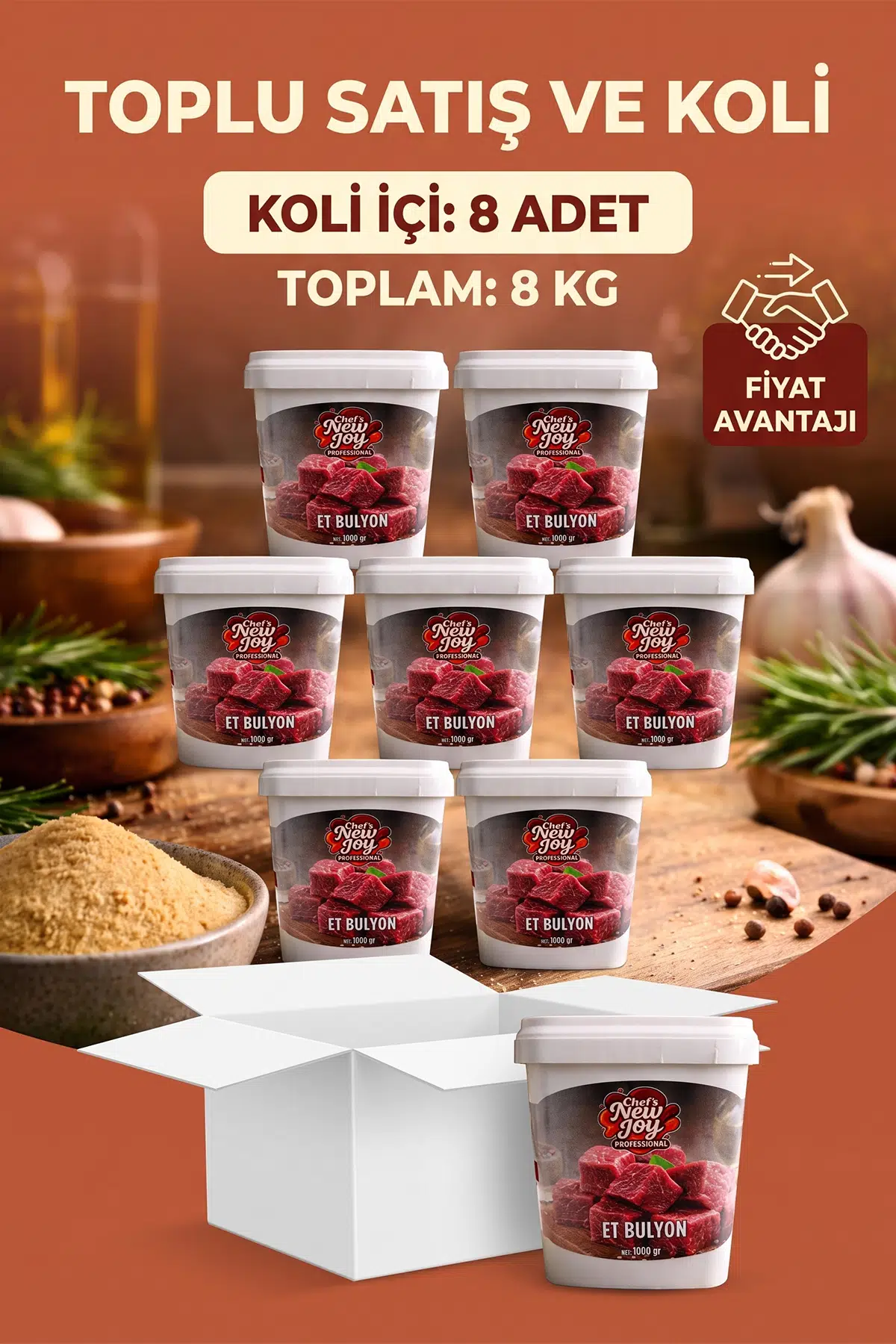 Et Bulyon 1000 G x 8 Adet - 1 Koli (Koli Bazlı Avantaj Paketi)