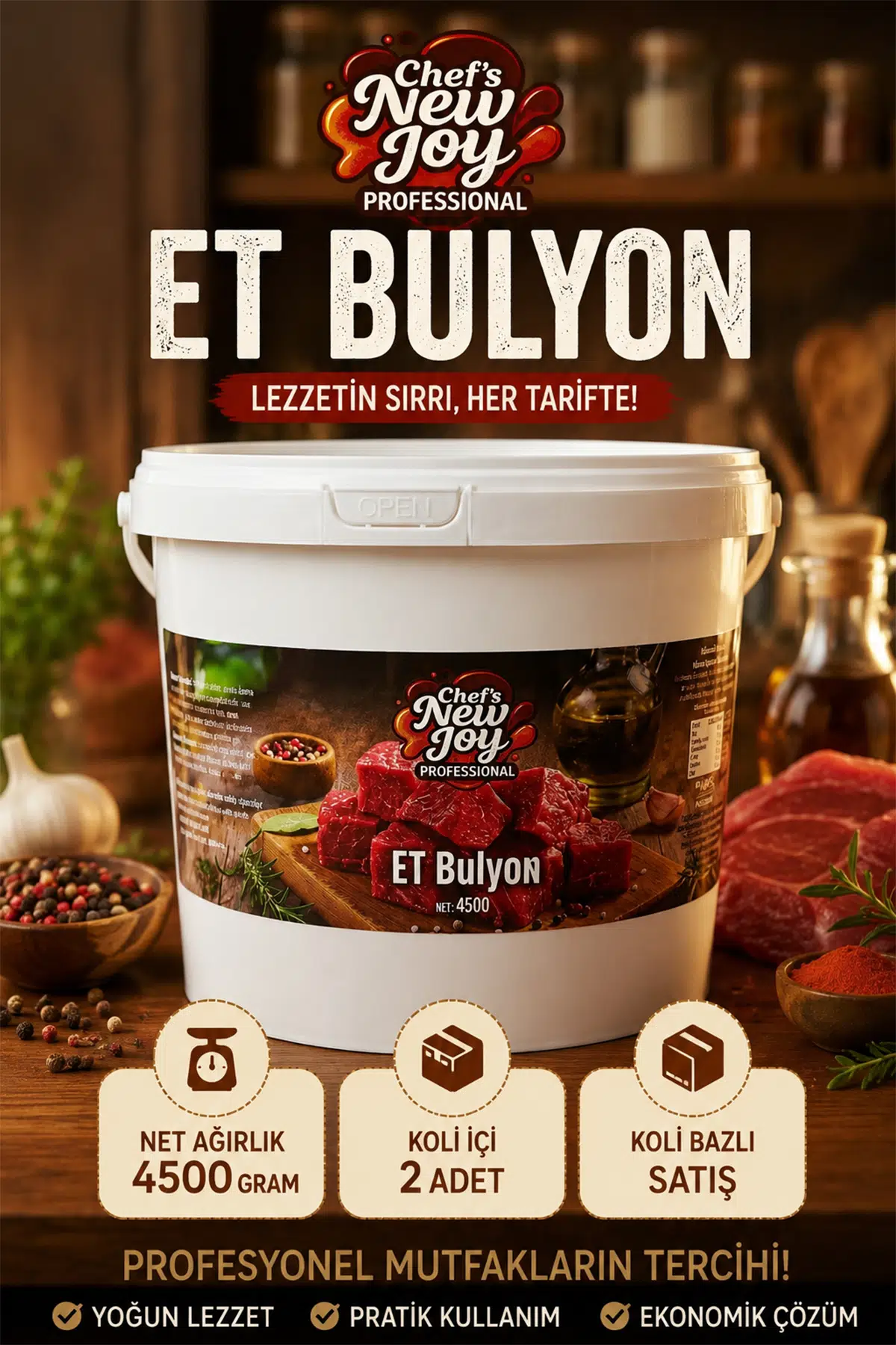 Et Bulyon 4500 G X 2 Adet - 1 Koli (Koli Bazlı Avantaj Paketi)