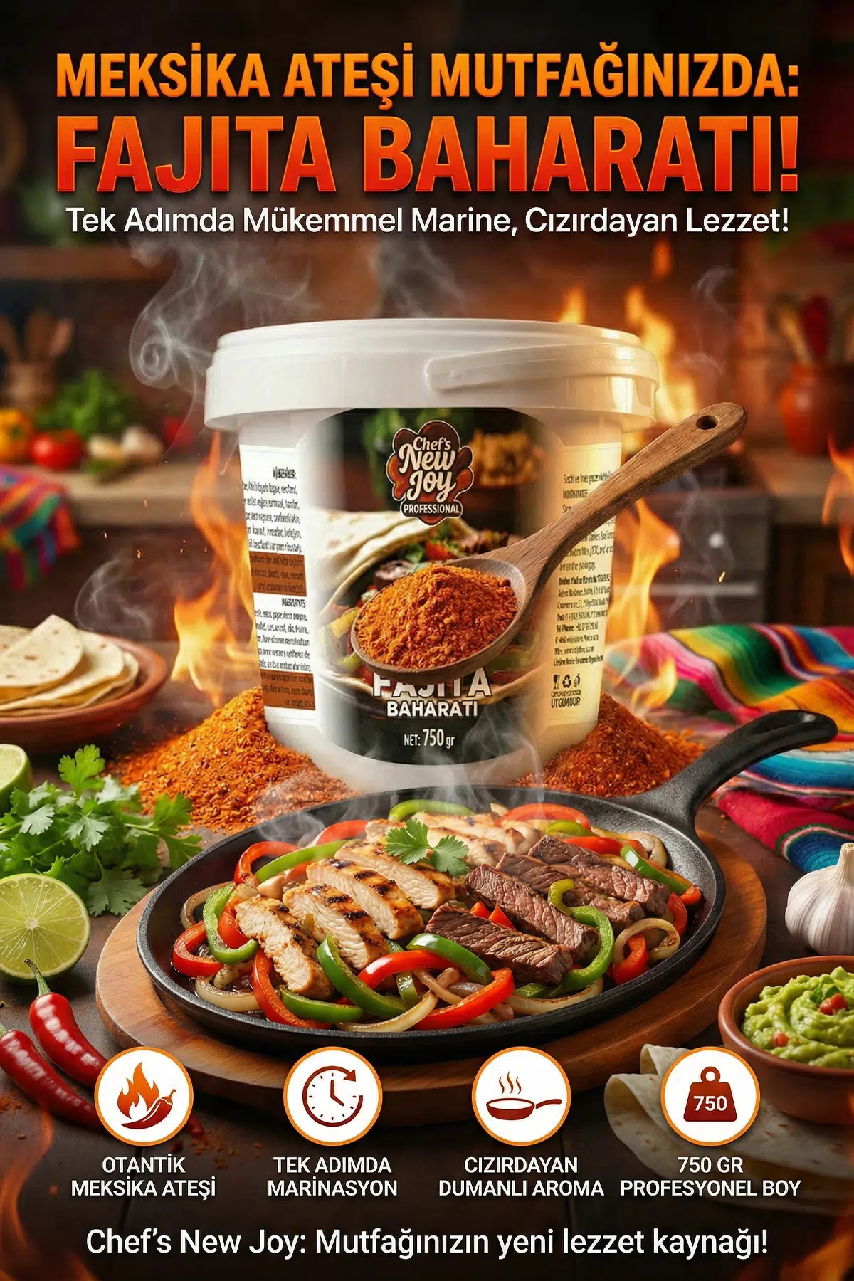 Fajita Baharatı 750 gr