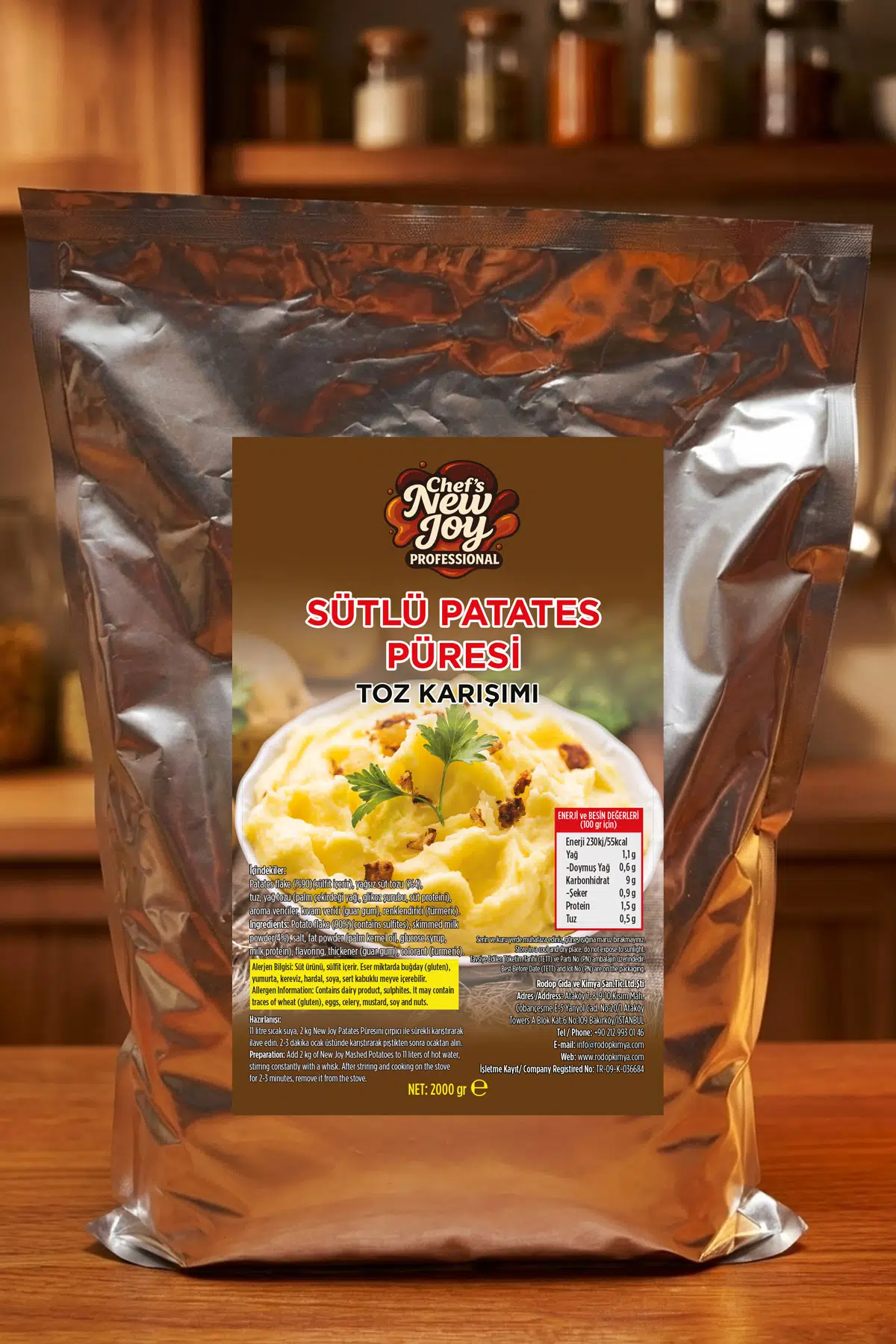 Patates Püresi Sütlü 2000 gr Mashed Potatoes