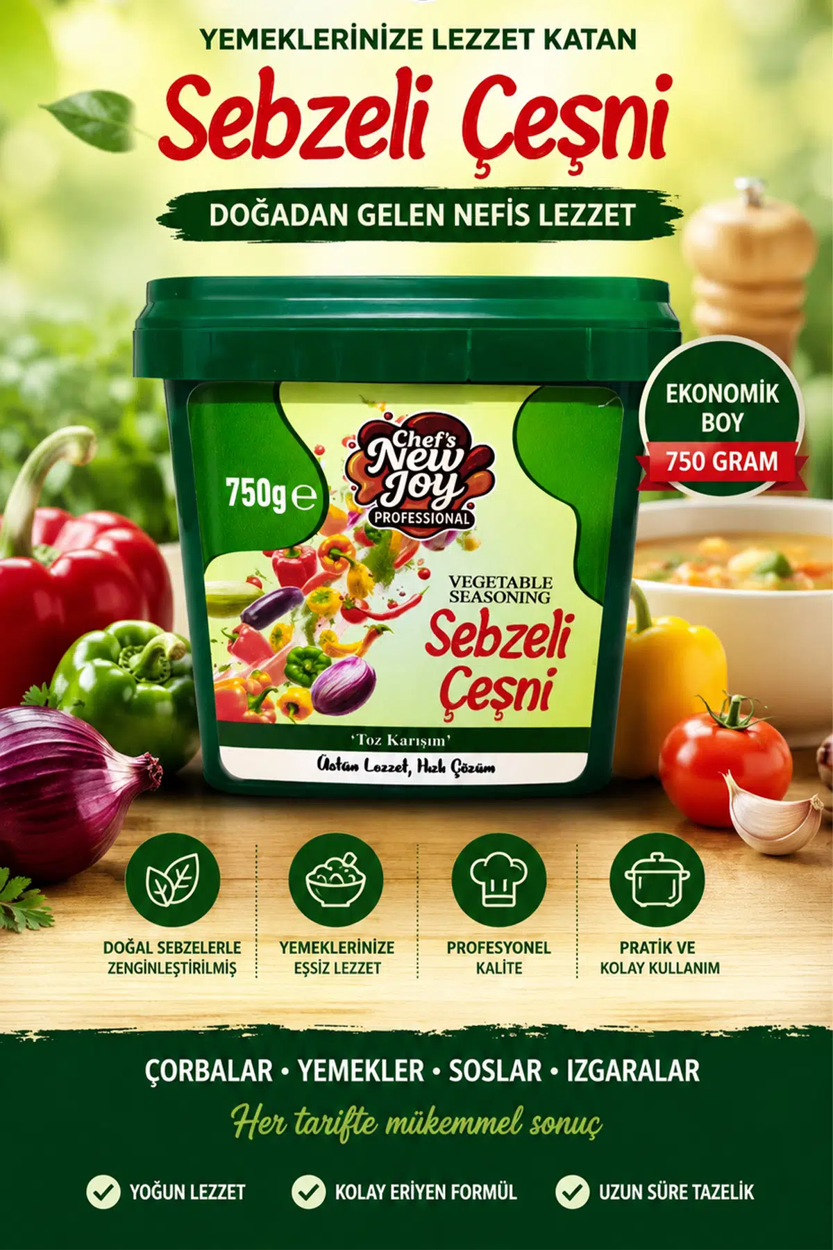 Sebzeli Çeşni 750 gr Vegetable Seasoning