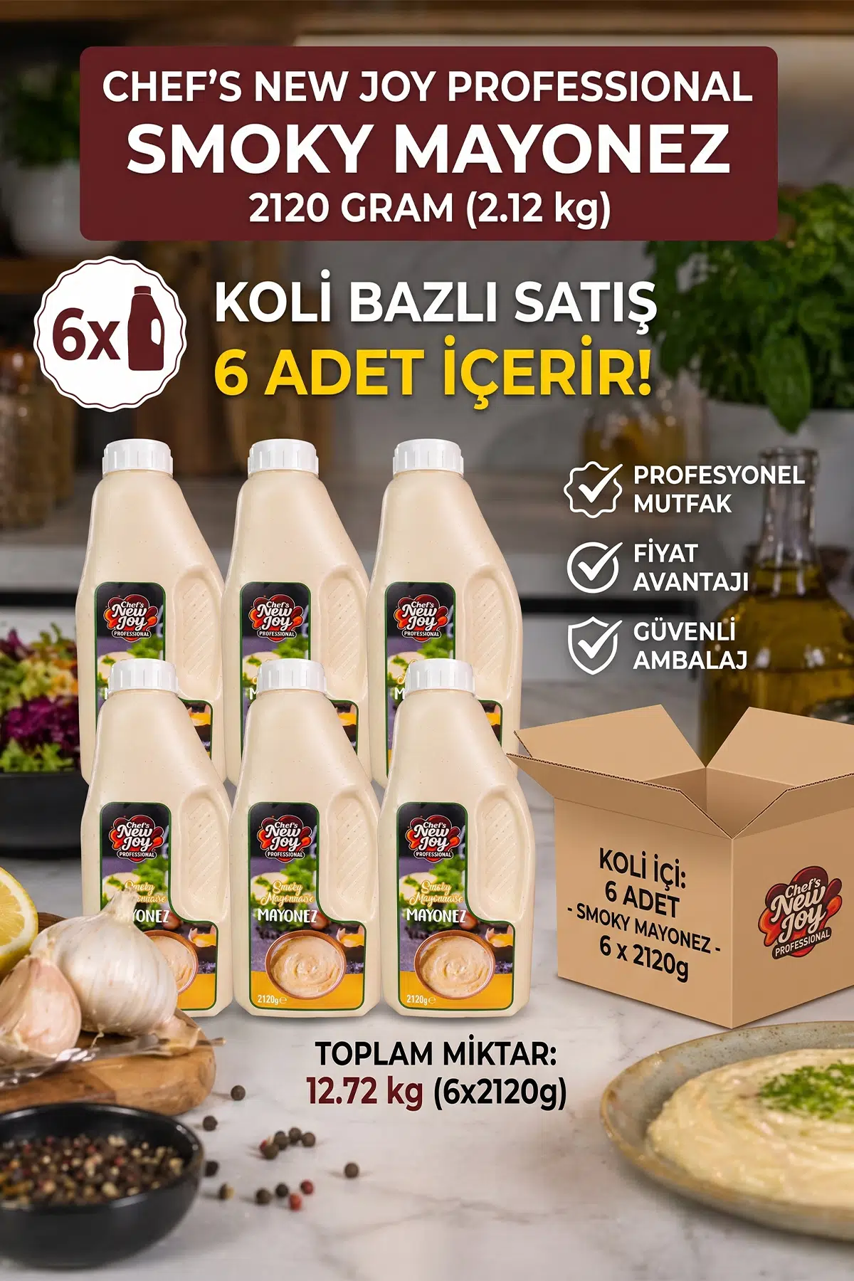 Smoky Mayonez 2120 G x 6 Adet - 1 Koli (Koli Bazlı Avantaj Paketi)