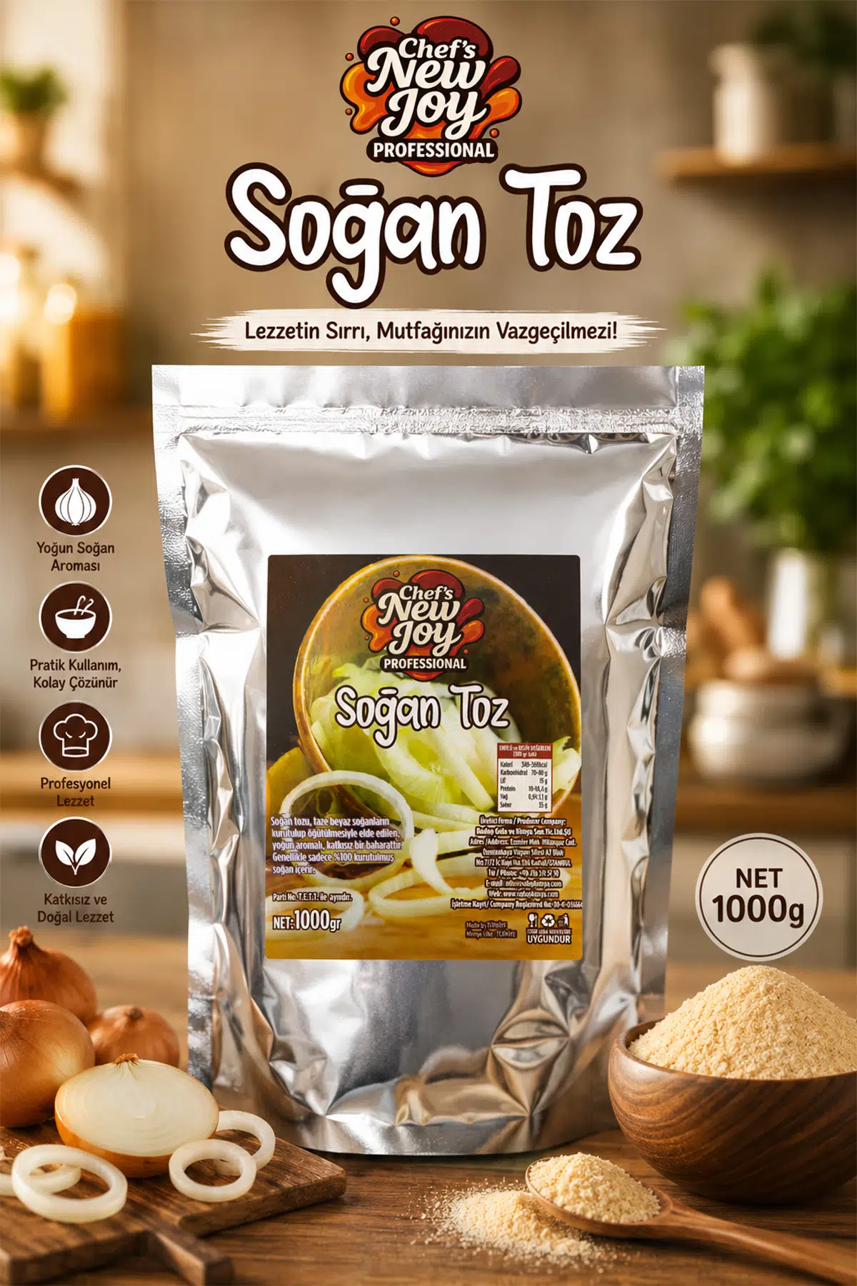 Soğan Toz 1000 gr Onion Powder