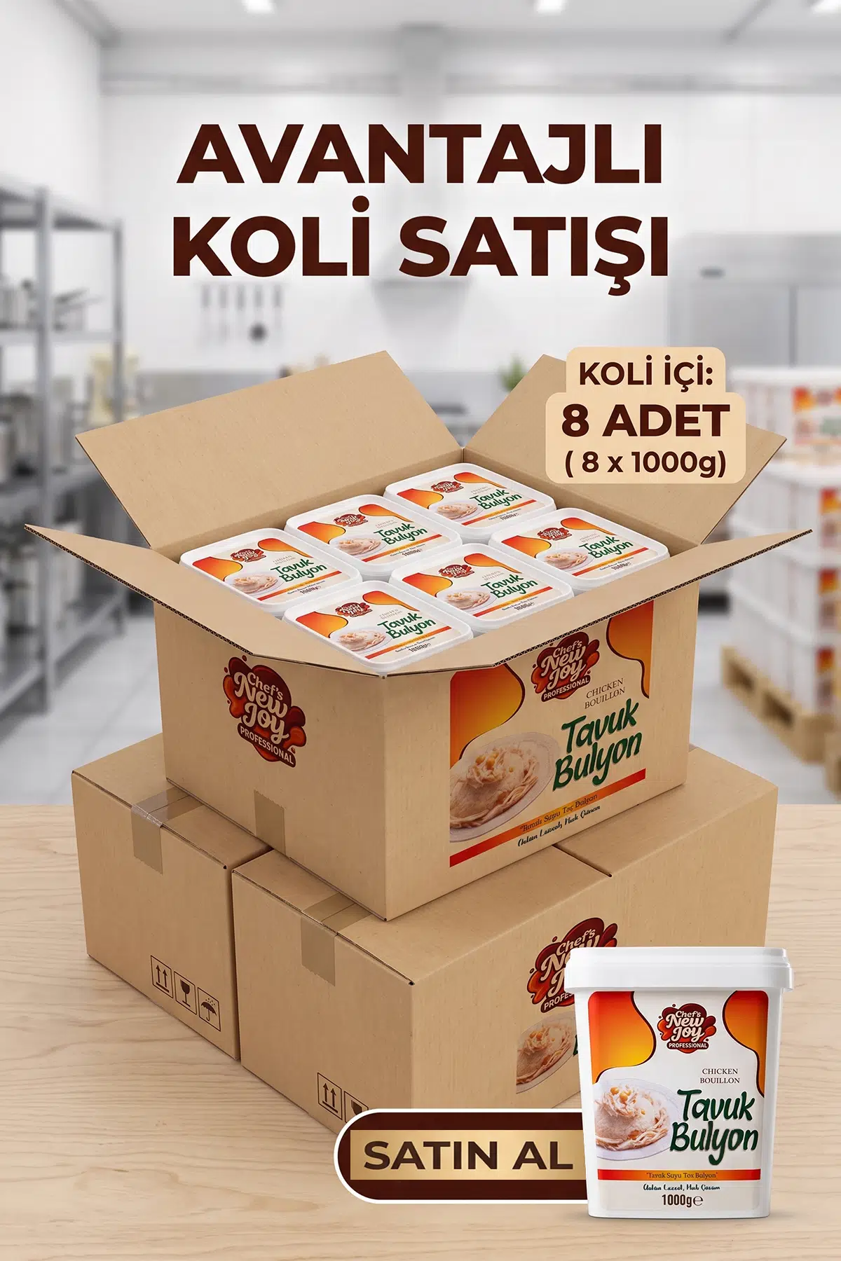 Tavuk Bulyon 1000 G x 8 Adet - 1 Koli (Koli Bazlı Avantaj Paketi)