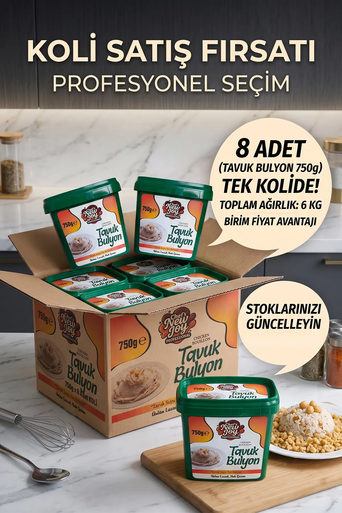 Tavuk Bulyon 750 G x 8 Adet - 1 Koli (Koli Bazlı Avantaj Paketi)