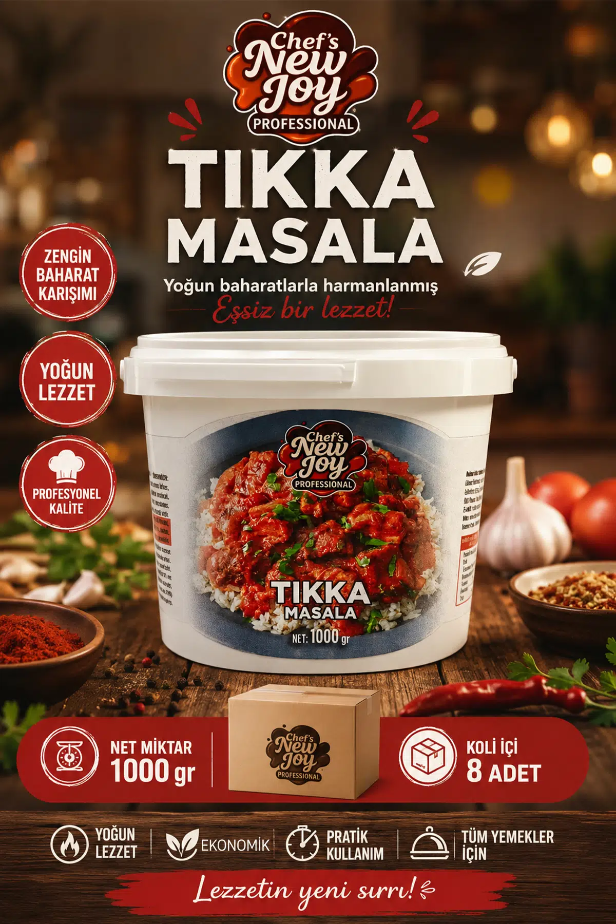 Tikka Masala 1000 G X 8 Adet - 1 Koli (Koli Bazlı Avantaj Paketi)