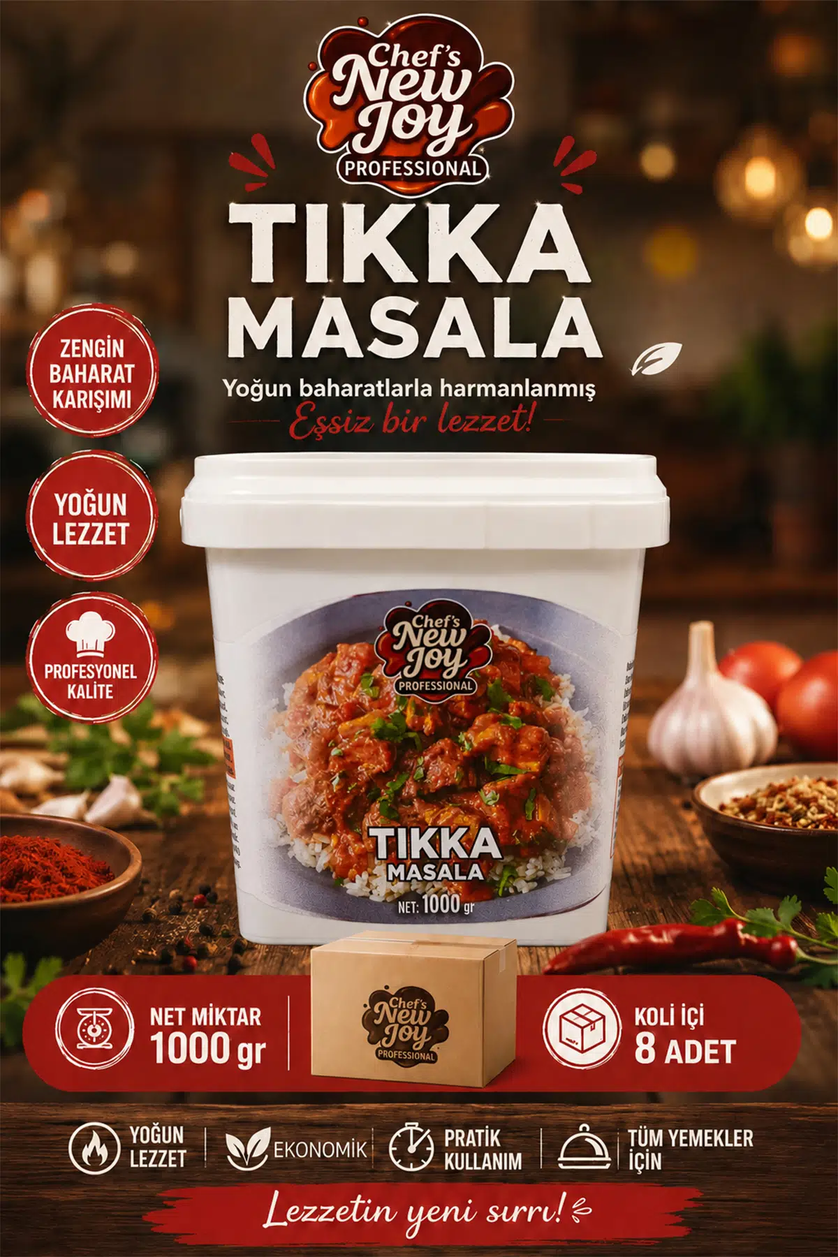 Tikka Masala 1000 G X 8 Adet - 1 Koli (Koli Bazlı Avantaj Paketi)